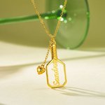 Collier personnalisé pour le nom de la raquette de Pickleball avec une balle en forme de coeur 3D Cadeau d'anniversaire pour les amoureux du Picklebal