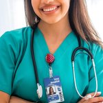 Badge en silicone rétractable avec titre Cadeau d'appréciation pour infirmière Personnel médical