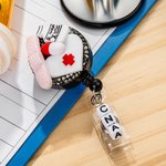 Badge en silicone rétractable avec titre Cadeau d'appréciation pour infirmière Personnel médical