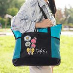 Personalizada Nacimiento Ramo de flores Lápiz arco grande con cremallera Bolsa de asas con nombre Cumpleaños Regreso a la Escuela Apreciación Regalo para el Maestro