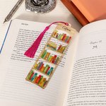 Personalisierte Bücherregal Design Acryl Name Lesezeichen mit Quaste Geburtstag Graduierung Geschenk für Leser Buchliebhaber