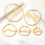 Boucles d'Oreilles Personnalisées avec Nom Arabe Grandes Boucles d'Oreilles Cadeau Anniversaire de Mariage Cadeau pour Femme Fille Amie Islamique