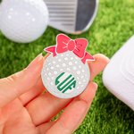 Personalised Bow Monogram Golf Hat Clip Marker Sports Accessories Birthday Gift for Women Golfers
