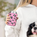 Personnalisé Multicolore Cat Dog Pet Photo Beer Can Cooler Sleeve with Paw Bone Design Birthday Beach Party Gift for Family
