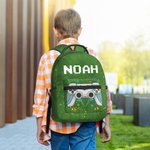 Henkilökohtainen Monivärinen Tie-värjäys Effect Gamepad Gaming Elements reppu nimi Syntymäpäivä takaisin kouluun lahja lapsille pelin ystäville