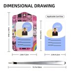 Gepersonaliseerde Roze Apple Pencil Food-Grade 20oz Skinny Tumbler en ID Badgehouder met naam Waardering Terug naar School Cadeau voor Leraar