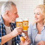 Gepersonaliseerd Geweldig Fotoportret 16oz Bierglas met Tekst Housewarming Verjaardagscadeau voor Familie