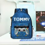 Henkilökohtainen Monivärinen Tie-värjäys Effect Gamepad Gaming Elements reppu nimi Syntymäpäivä takaisin kouluun lahja lapsille pelin ystäville