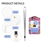 Gepersonaliseerde Roze Apple Pencil Food-Grade 20oz Skinny Tumbler en ID Badgehouder met naam Waardering Terug naar School Cadeau voor Leraar