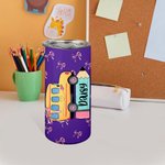 Personalized Multicolor School Bus Pencil Design 15oz Insulated Tumbler with Name Birthday Back to School Gift for Kids Students 5