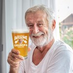 Gepersonaliseerd Geweldig Fotoportret 16oz Bierglas met Tekst Housewarming Verjaardagscadeau voor Familie