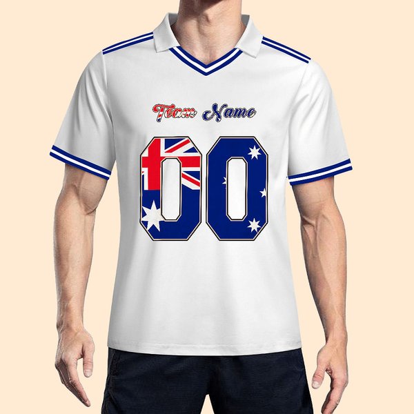 Maillot unisexe de football avec nom et numéro, personnalisé et multicolore, avec drapeau national Cadeau d'anniversaire pour les amoureux du football