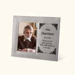 Marco de fotos de piel personalizado Walk Beside Us Every Day con nombre y año Regalo conmemorativo de simpatía por la pérdida de un ser querido