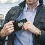 Personalisierte Schädel kompakte Karteninhaber Brieftasche mit Namen Geburtstag Tag der Toten Geschenk Halloween Geschenk für Männer