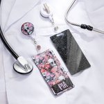 Funda para credencial de identificación con calavera Rock and Roll personalizada con amigo para credencial Gracias Regalo de Halloween para personal m