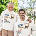 T-shirt Sweatshirt à capuche avec année Cadeau d'anniversaire de fête des pères pour papa grand-père