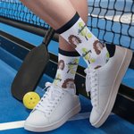 Personlig Pickleball Paddle Design Face Photo Tube Strumpor med namn Födelsedag Jubileum Present för Pickleball älskare