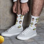 Personlig Pickleball Paddle Design Face Photo Tube Strumpor med namn Födelsedag Jubileum Present för Pickleball älskare