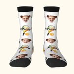 Personlig Pickleball Paddle Design Face Photo Tube Strumpor med namn Födelsedag Jubileum Present för Pickleball älskare