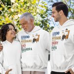T-shirt Sweatshirt à capuche avec année Cadeau d'anniversaire de fête des pères pour papa grand-père