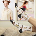 Personlig Pickleball Paddle Design Face Photo Tube Strumpor med namn Födelsedag Jubileum Present för Pickleball älskare