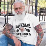 Personlig Detta är hur en fantastisk farfar ser ut 100% bomulls-T-shirt med foto och titel Fars dag-present till pappa farfar