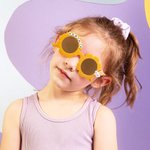 Occhiali da sole personalizzati Multicolor Cute Floral Outdoor Beach con nome e accessorio Regalo di compleanno per bambini