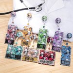 Funda para credencial de identificación con calavera Rock and Roll personalizada con amigo para credencial Gracias Regalo de Halloween para personal m