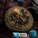 Personalisierter Cthulhu Würfel Spinner mit Namen Gravur Geburtstag Brettspiel RPG Rollen- und Tischspiel Gaming Party Geschenk für Cthulhu Fan