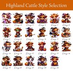 Personalizzato Zucca Highland Mucca Design Grande Caramelle Dolcetto o Scherzetto Borsa con nome Festa di Halloween Regalo per bambini