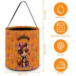Personalizzato Zucca Highland Mucca Design Grande Caramelle Dolcetto o Scherzetto Borsa con nome Festa di Halloween Regalo per bambini