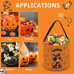 Personalizzato Zucca Highland Mucca Design Grande Caramelle Dolcetto o Scherzetto Borsa con nome Festa di Halloween Regalo per bambini