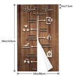 Personalisierte japanischen Stil Love Story Timeline Noren Türvorhang mit Namen und Datum Home Decor Housewarming Jahrestag Geschenk für Paar