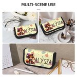 Estuche personalizado para lápices con nombre con motivo de Halloween Highland Cow Material escolar Vuelta al cole Regalo de cumpleaños para niños Ado