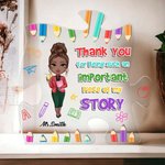 Lápiz personalizado de dibujos animados de acrílico Puzzle Placa con nombre Decoración de escritorio Apreciación Día del Maestro Regalo para el Maestr