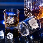 Personalisiertes Whiskyglas mit Familienfoto für Vater Ehemann Freunde zum Geburtstag Vatertag Weihnachten