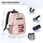 Mochila escolar infantil con nombre personalizada Halloween Highland Cow Pumpkin Design Waterproof Halloween Fall Back to School Gift for Boys Girls