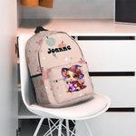 Mochila escolar infantil con nombre personalizada Halloween Highland Cow Pumpkin Design Waterproof Halloween Fall Back to School Gift for Boys Girls