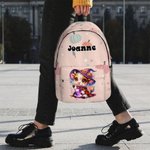 Mochila escolar infantil con nombre personalizada Halloween Highland Cow Pumpkin Design Waterproof Halloween Fall Back to School Gift for Boys Girls