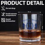 Personalized Unique Boat Anchor Design 10oz Whiskey Glasses and Slate Coaster Set with Text Birthday Father's Day Gift for Grandpa Dad Whiskey Lovers