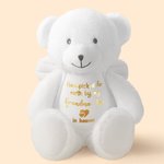 Personalized Handpicked for Earth By My Loved One Teddy Bear Plush Toy with Glitter Text  Angel Wings Pregnancy Keepsake Memorial Gift for Baby Kids
