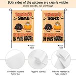 Gepersonaliseerde There's some Horrors in This House Halloween Pet Garden Flag met 1-7 Hond Kat Portret en Namen Yard Decor Halloween Gift voor Famili
