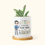 Personalized It Takes Big Heart To Help Shape Little Minds Planter Pot with Drainage Back to School Gift for Teacher