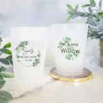 Gobelet en Plastique Personnalisé avec Texte Lot de 10 Gobelets Recyclables 350ml 450ml Cadeau Fête Mariage Bridal Shower pour Couple