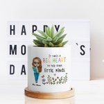 Personalized It Takes Big Heart To Help Shape Little Minds Planter Pot with Drainage Back to School Gift for Teacher