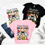 Personalised Multi-colour Game Over Back To School 100% Cotton Kid T-shirt with Name School Season Gift for Girls Boys