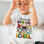 Personalised Multi-colour Game Over Back To School 100% Cotton Kid T-shirt with Name School Season Gift for Girls Boys
