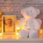 Personalized Handpicked for Earth By My Loved One Teddy Bear Plush Toy with Glitter Text  Angel Wings Pregnancy Keepsake Memorial Gift for Baby Kids