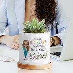 Personalized It Takes Big Heart To Help Shape Little Minds Planter Pot with Drainage Back to School Gift for Teacher