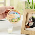 Spersonalizowany Tęczowy Most Pies Kot Drewniany grawerowany wiszący ornament z imieniem i rokiem Świąteczny prezent na pamiątkę utraty zwierzaka dla miłośników zwierząt domowych